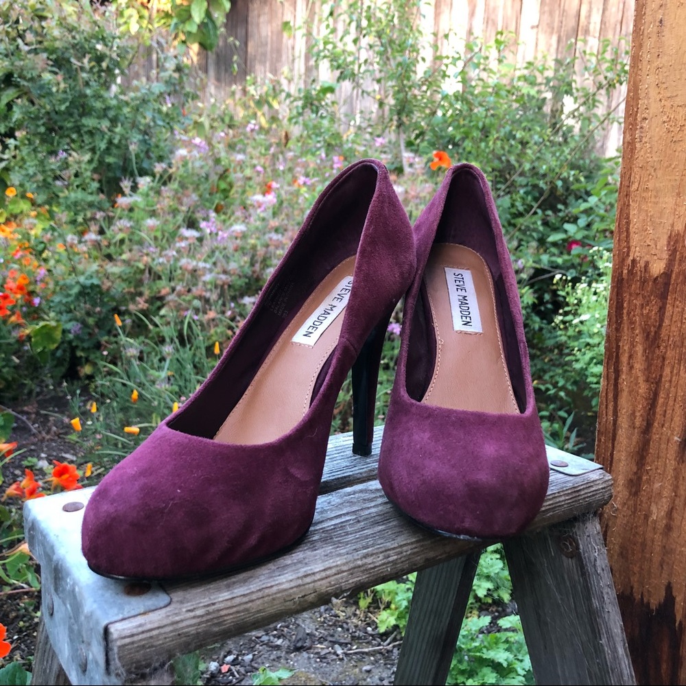 Steve Madden burgundy wine platform heels 👠 - Picture 1 of 7